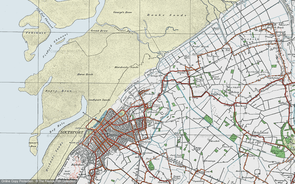 Old Map of Marshside, 1924 in 1924