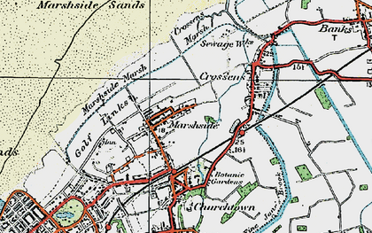 Old map of Marshside in 1924