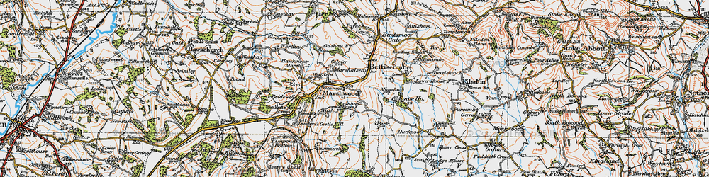 Old map of Lambert's Castle in 1919