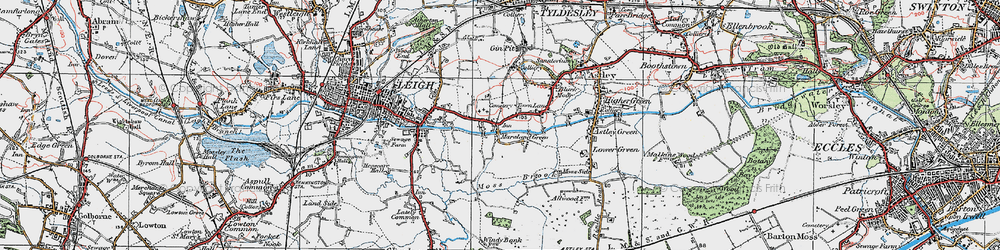 Old map of Marsland Green in 1924