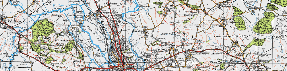 Old map of Marston in 1919