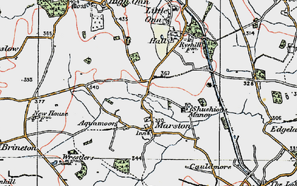 Old map of Aquamoor in 1921