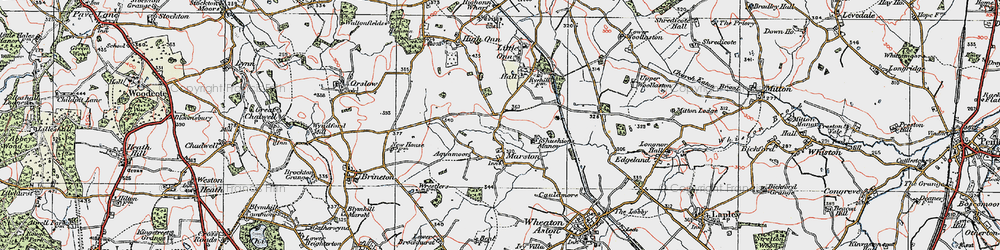 Old map of Aquamoor in 1921