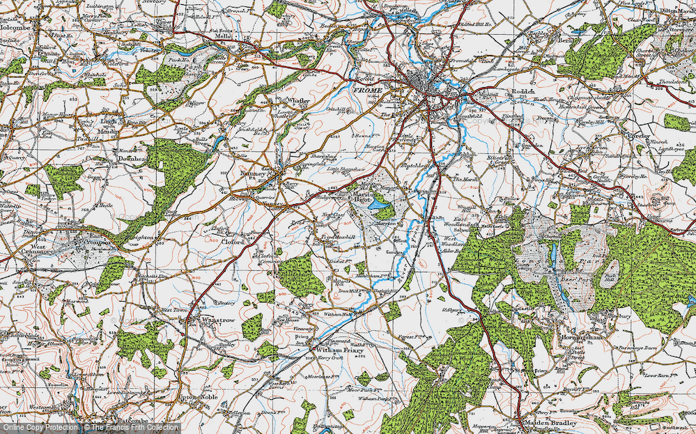 Old Map of Marston Bigot, 1919 in 1919