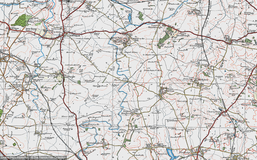 Old Map of Marston Doles, 1919 in 1919