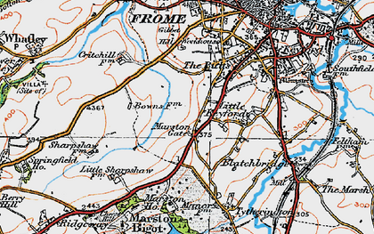 Old map of Marston Gate in 1919