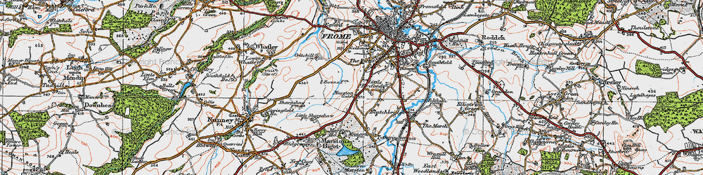Old map of Marston Gate in 1919