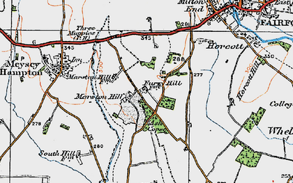 Old map of Marston Hill in 1919