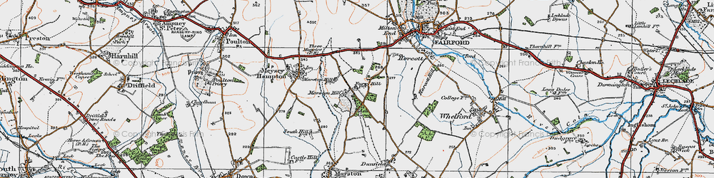 Old map of Marston Hill in 1919