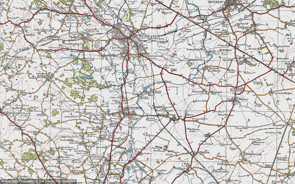 Old Map of Marston Jabbett, 1920 in 1920