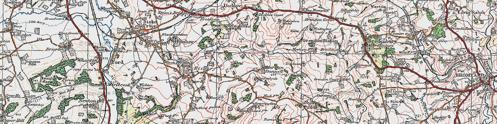 Old map of Marston Stannett in 1920