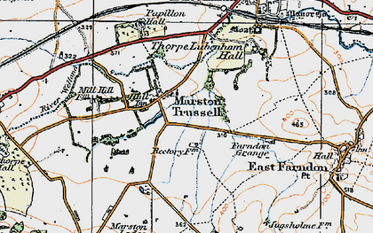 Old map of Marston Trussell in 1920