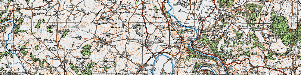 Old map of Marstow in 1919