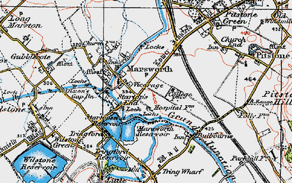 Old map of Marsworth in 1920