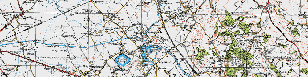 Old map of Marsworth in 1920
