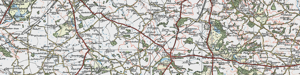 Old map of Baguley Fold in 1923