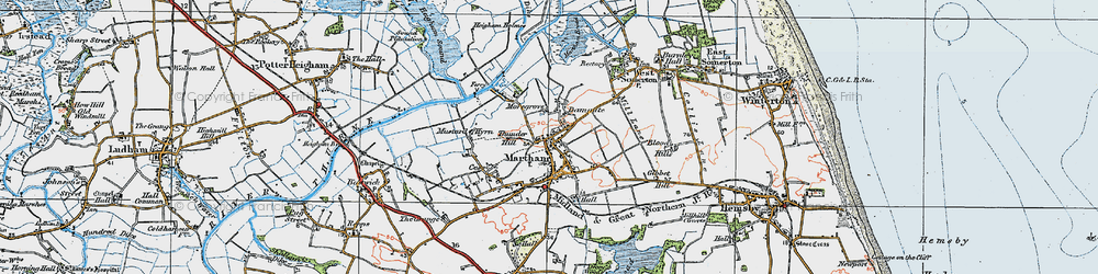 Old map of Martham in 1922