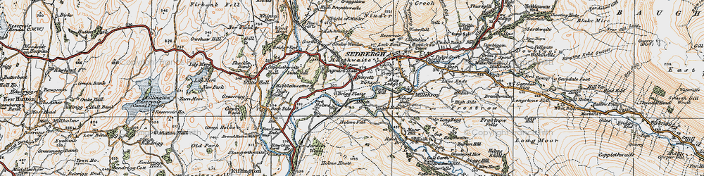 Old map of Marthwaite in 1925