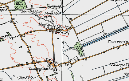 Old map of Martin in 1923