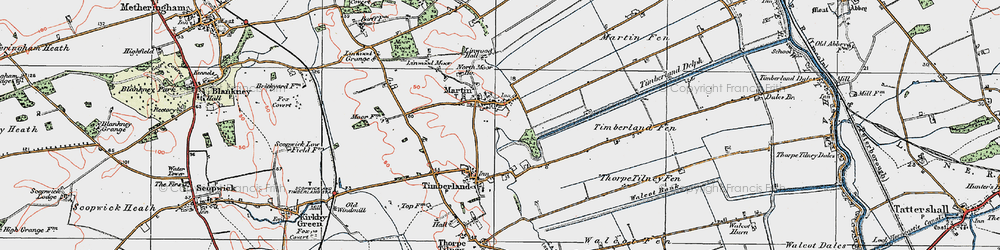 Old map of Martin in 1923