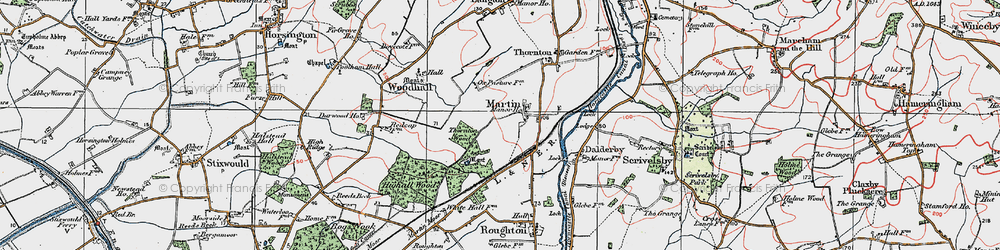 Old map of Martin in 1923
