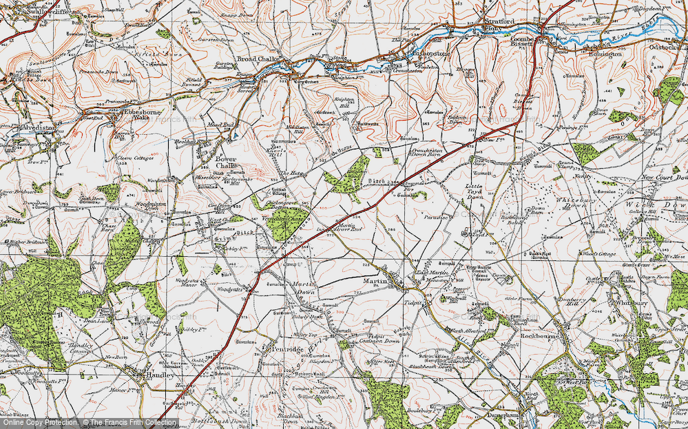 Old Map of Martin Drove End, 1919 in 1919