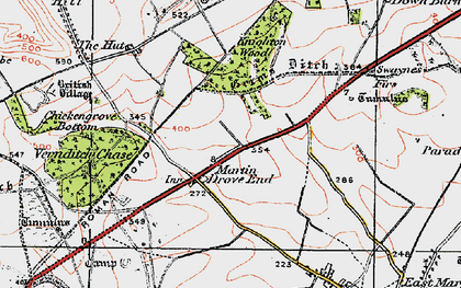 Old map of Martin Drove End in 1919