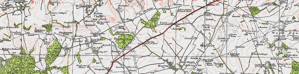 Old map of Martin Drove End in 1919