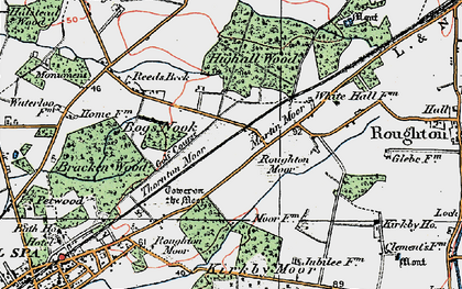 Old map of Martin Moor in 1923