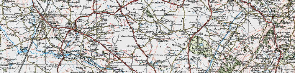 Old map of Martin's Moss in 1923