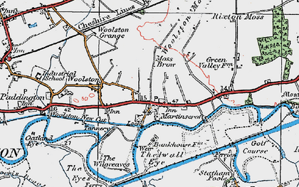 Old map of Martinscroft in 1923