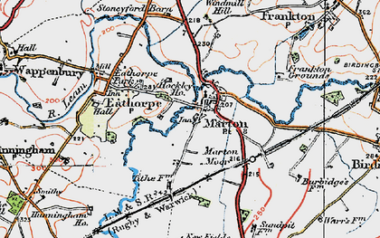 Old map of Marton in 1919