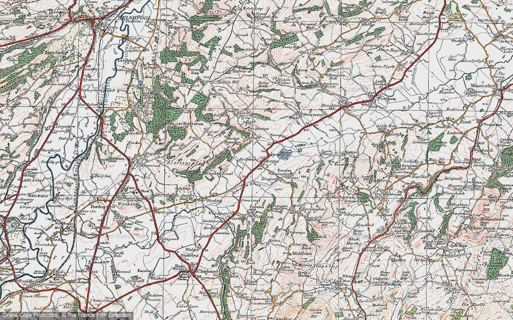 Old Map of Marton, 1921 in 1921