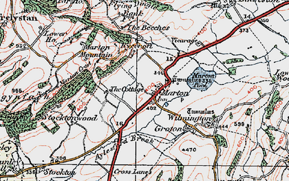 Old map of Marton in 1921