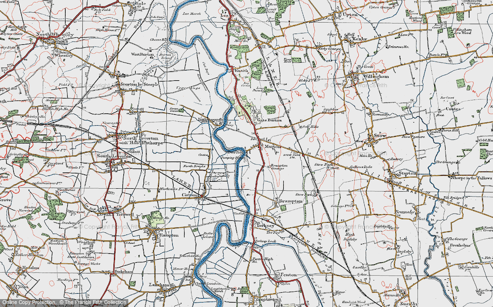 Old Map of Marton, 1923 in 1923