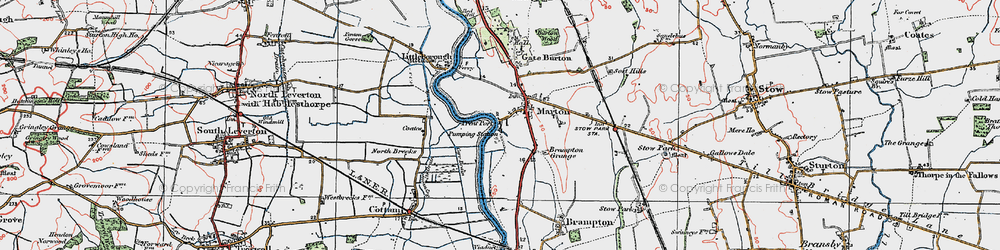 Old map of Marton in 1923