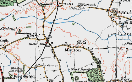 Old map of Marton in 1924