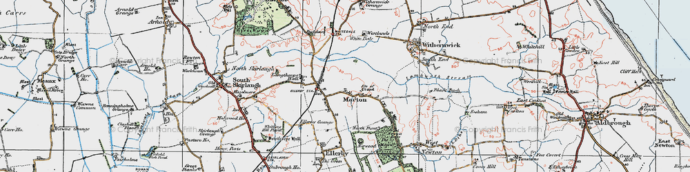 Old map of Marton in 1924