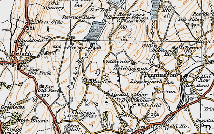 Old map of Lindal Moor in 1925