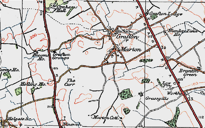 Old map of Brooms Ho in 1925