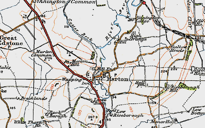 Old map of Marton in 1925