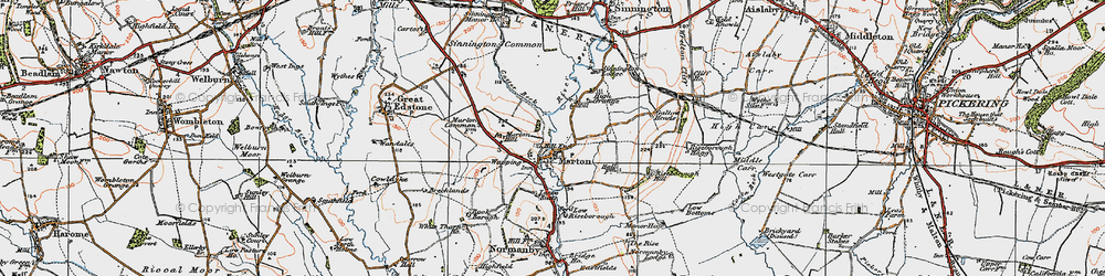Old map of Marton in 1925