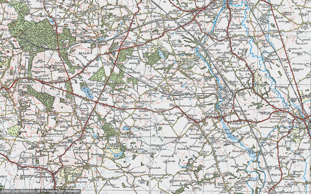 Old Map of Marton Green, 1923 in 1923