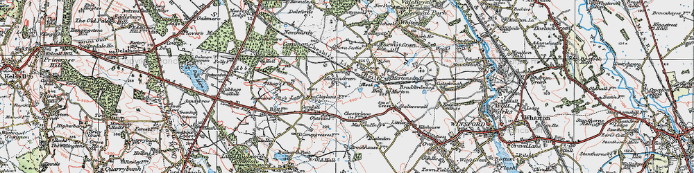 Old map of Marton Green in 1923
