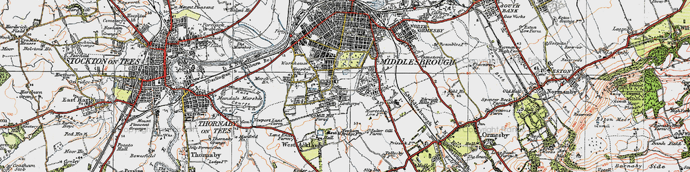Old map of Marton Grove in 1925