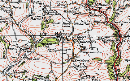 Old map of Marwood in 1919