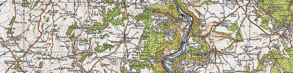 Old map of Maryland in 1919