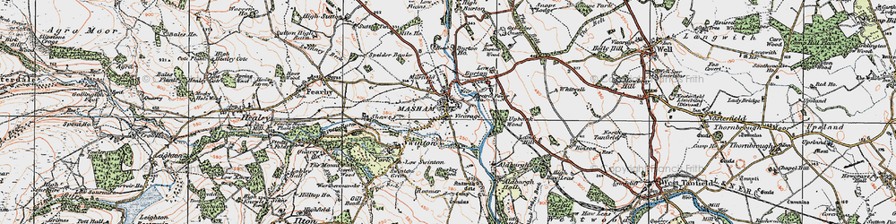 Old map of Aldburgh Hall in 1925