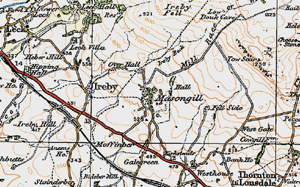 Old map of Masongill in 1925