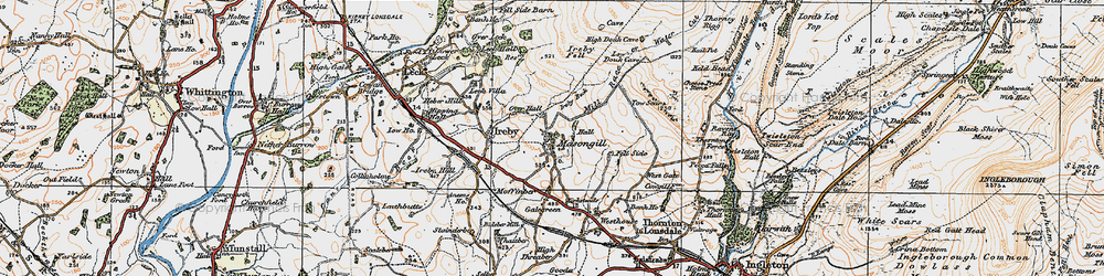 Old map of Masongill in 1925